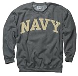 Navy Midshipmen Dark Heather Arch Crewneck Sweatshirt