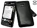 Suncase Leder Etui Tasche fuer HTC HD2 -*Lasche mit Rueckzugfunktion*( Schwarz)