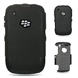 New Blackberry 8520/8530/9300 Cuve Hybrid Case Black Soft Skin+black Apex H ....