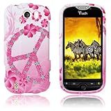 HTC myTouch 4G Slide / DoubleShot - Flowers Peace Design Hard Plastic Skin  ....