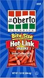 Oh Boy! Oberto Hot Link Snacks Bite Size, 7.21-Ounce Packages (Pack of 6)