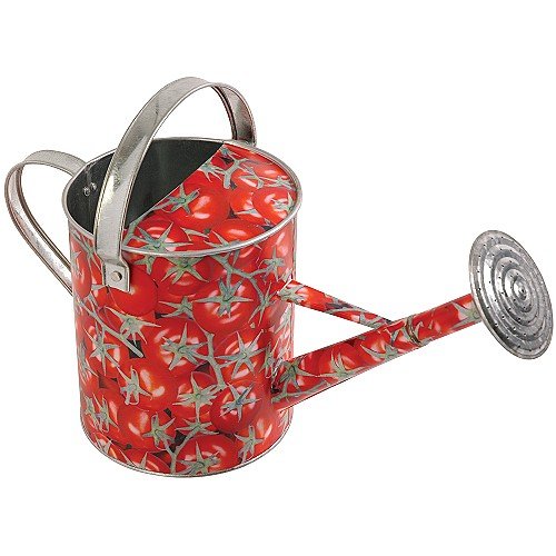 DESIGN-GIEßKANNE ZINK SCHRAUBGEWINDE TOMATEN-DEKOR