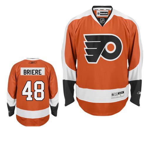 BRIERE #48 Philadelphia Flyers RBK Premier Third NHL Hockey Jersey by Reebok (NHLPA Certified Custom Sewn Authentic Twill)