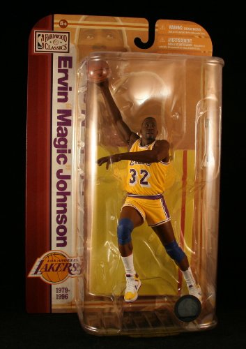 MAGIC JOHNSON / LOS ANGELES LAKERS * YELLOW JERSEY VARIANT * McFarlane NBA Legends Series 5 Sports Picks Figure