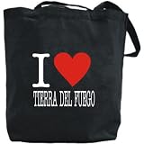 Canvas Tote Bag Black  Love Classic Tierra Del Fuego - Antartida E Islas Del Atlantico Sur  Argentina City