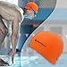 Swimtastic Lycra Swim Cap - 5 Stylish Colors to Choose From (Orange)