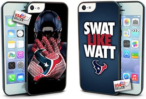 OneDreamCases - Houston Texans Player and 'Swat Like Watt' Hard Case COMBO TWO PACK for iPhone 5c