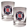 Chicago Fire Soccer 2pc Rocks Glass Set - Primary Team Logo MAJOR-LEAGUE-SOCCER Soccer