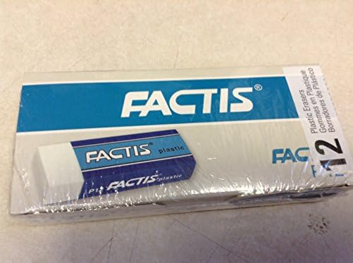 Factis plastic erasers, 12 count