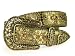 Western Rhinestone Silver Circle Studs and Cross Decoration Genuine Leather Belt
