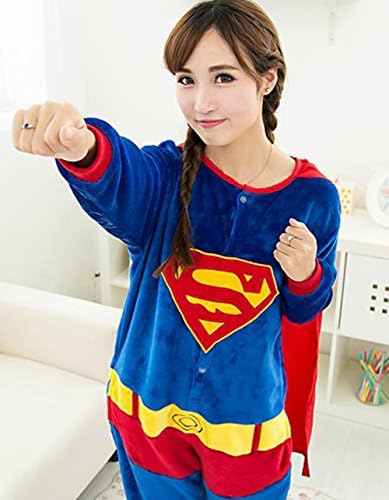 Adults Cartoon COSPLAY Costume Onesie Including Slippers (D Suitable for height 178-182cm, Superhero)