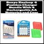 Sanyo Eneloop AA AAA 4 Position Charger Bundle With 4 Rechargeable AA Batteries and Case