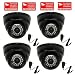 VideoSecu 4 Day Night Vision 1/3" SONY Effio CCD 700 TVL Infrared Weatherproof Security Cameras Vandal Proof 28 Infrared Leds with Free Power Supplies for CCTV DVR Home Surveillance System A96