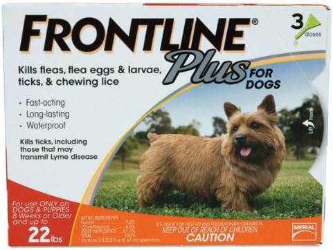 Flea Control Plus for Dogs And Puppies 0-22 lbs 3 Pack