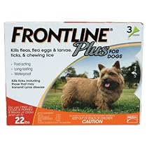 Merial Frontline Plus Flea and Tick Control for 5-22 Pound Dogs and Puppies, 3-dose
