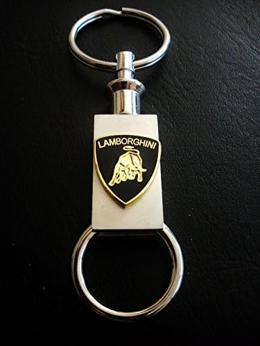 Lamborghini Brushed Silver Valet Pull Apart Key Chain
