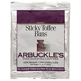Arbuckle's Fine Roasted Coffee, Sticky Toffee Buns, Ground, 1.3-Ounce Bag  (Pack of 30)