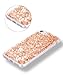 iPhone 7 Case, FLYEE Clear Bling Shiny Sparkling [Ultra Slim] Luxury Flexible Transparent Soft TPU Cover for iPhone 7 4.7 inch Rose Gold