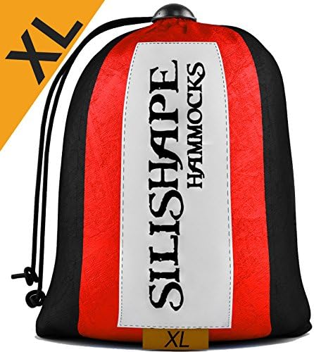 Camping Hammock - Ultralight Carabiner Clip • Portable Parachute Nylon Equipment • TÜV Tested Ultra Resistant • Single or Double Size • 6 Stunning Colors by Silishape Outdoors