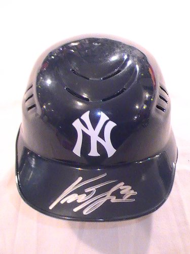 CURTIS GRANDERSON SIGNED AUTOGRAPHED MINI HELMET NEW YORK YANKEES COA + HOLOGRAM