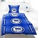 Produkteigenschaften:Hertha BSC Berlin wurde in den Jahren 1930 und 1931 deutscher Meister. V�llig 
�berraschend mu�te die Hertha nach Ablauf der Saison 2009/2010 den Gang in die zweite Liga antreten. 
Diesen R�ckfall korrigierten die Berliner aber sofort wieder mit einem ersten Platz in der zweiten 
Bundesliga. Somit freuen sich die Fans von Hertha BSC Berlin wieder auf die Spiele in der ersten 
Bundesliga.Fussball Fan Bettw�schen sind die Klassiker unter den Fan Artikeln und ein gern gesehenes 
Geschenk bei jedem Fussball Fan! Die 2-teilige Hertha BSC Mikrofaser Bettw�sche 