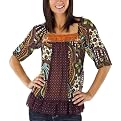 Xhilaration&reg; Juniors 3/4 Sleeve Boho Top - Boho Baby