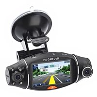 BOOMYOURS 2.7' TFT 270°Rotating Dual Camera Lens HD Car DVR Vehicle Blackbox DVR with G-sensor & GPS Module & SD Slot