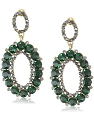 Leslie Danzis Jeweled Emerald Dangle Earrings