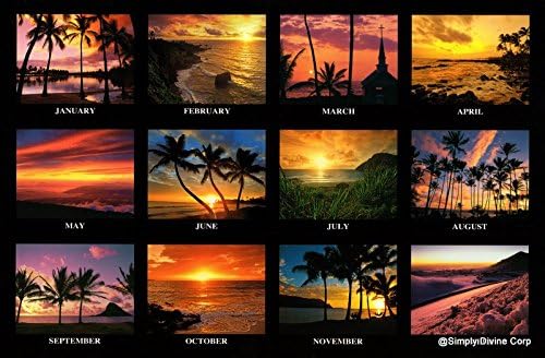 2016 Hawaiian Island Sunrise & Sunsets Hawaii Wall Calendar