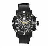 TW Steel Men's TW609 Emerson Fittipaldi Edition Black Rubber Chronograph Dial Watch