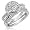 14K White Gold Diamond Bridal Engagement-Wedding Ring Set (1.50cttw G/H SI3-I1 sizes 5-8)