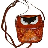 Lovely Owl Designs, Genuine Cowhide Leather Shoulder/crossbody Bag, an Unique and Collectible Small Satchel.