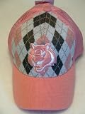Reebok CINCINNATI BENGALS Argyle NFL Trucker Baseball Hat Cap - PINK