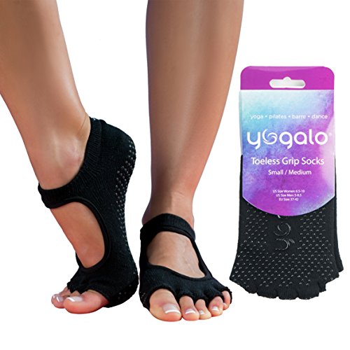 Toeless Yoga Pilates Barre Grip Socks, Non Slip, Non Skid, Half-toe Sock