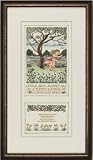 Green Frog Art Hand Colored Framed Art, Little Miss Muffet
