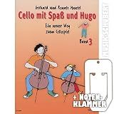 Produkt-Bild: Cello mit Spa&szlig; und Hugo Band 3 inkl. praktischer Notenklammer - Ein neuer Weg zum Cellospiel f&uuml;r den Einzel- und Gruppenunterricht mit Kindern im Alter von 5-10 Jahren (broschiert) von Gerhard und Renate Mantel (Noten/Sheetmusic)