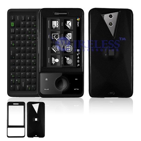 HTC FUZE/Touch PRO GSM Cell Phone Black Solid Protective Case Faceplate Cover