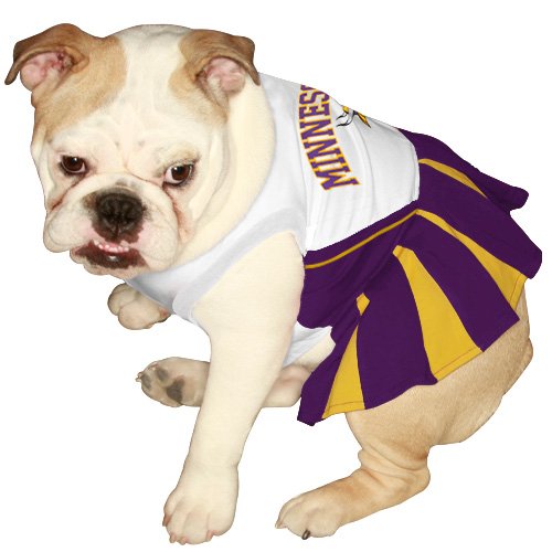 Minnesota Vikings dog pet cheerleader shirt XS 5-10lbs