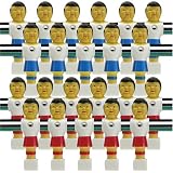 22 Old Style Red and Blue Foosball Men