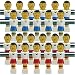Sporting Goods : 22 Old Style Red and Blue Foosball Men