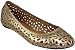 Corso Como Fabulous Women's Platinum Gold Silver Perforated Flat Ballerina