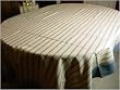 French Country Provincial striped blue and beige tablecloth 59 by 98 inches