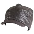 New Cuban Crinkle Lurex Newsboy Cabby Driver Cap Hat * Olive * Small / Medium
