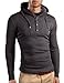 Grin&Bear Slim Fit Hoodie Buttoned Sweatshirt, GB120