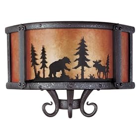Casablanca Lighting 8603-89 Wilderness Specialty Indoor Textured Matte Black Wall Sconce by Casablanca