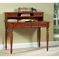 Home Styles 5527-162 Homestead Student Desk and Hutch, Distressed Warm Oak Finish