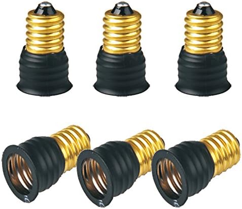 (Pack-6)SpiritLED E14 to E17 Socket Adapter,Converts European Base E14 to Candelabra Screw E17 Socket (6 PCS / PACK)