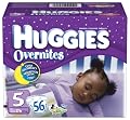 Huggies Overnites Diapers, Size 5, Big Pack, 56-Count Box