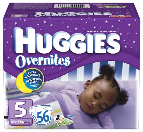 Huggies Overnites Diapers, Size 5, 56-Count
