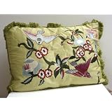 Embroidered Bird Cushion